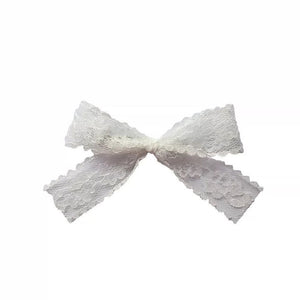 Lace Mini Bow Hair Tie Clips