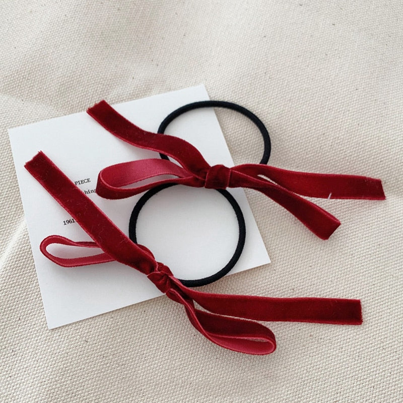 2 Piece Elastic Bow Knot Scrunchies