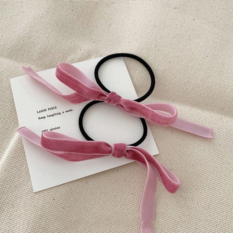 2 Piece Elastic Bow Knot Scrunchies