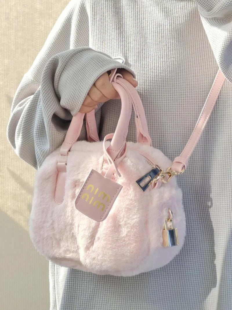 Miu Fuzzy Pink Purse