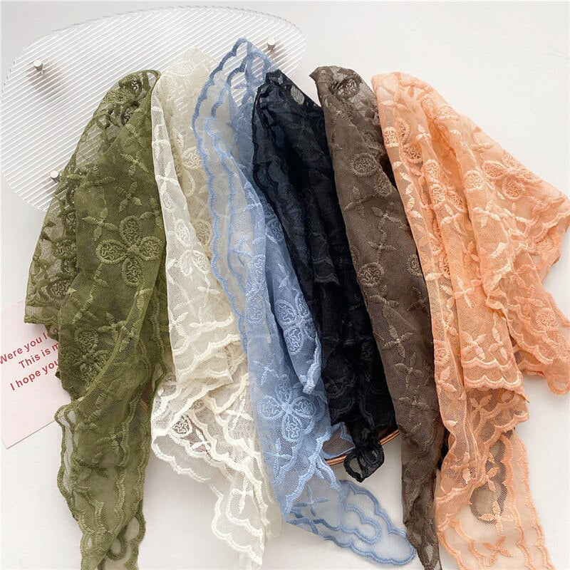 Winnie Lace Triangle Shawl Scarf