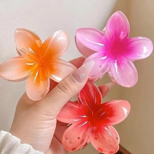 Hawaiian Flower Hair Claw Clip