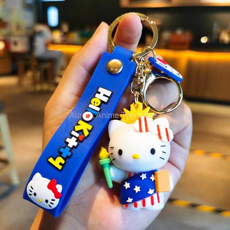 Anime Kawaii Sanrio Hello Kitty Keychain Pendant Holder Key Chain