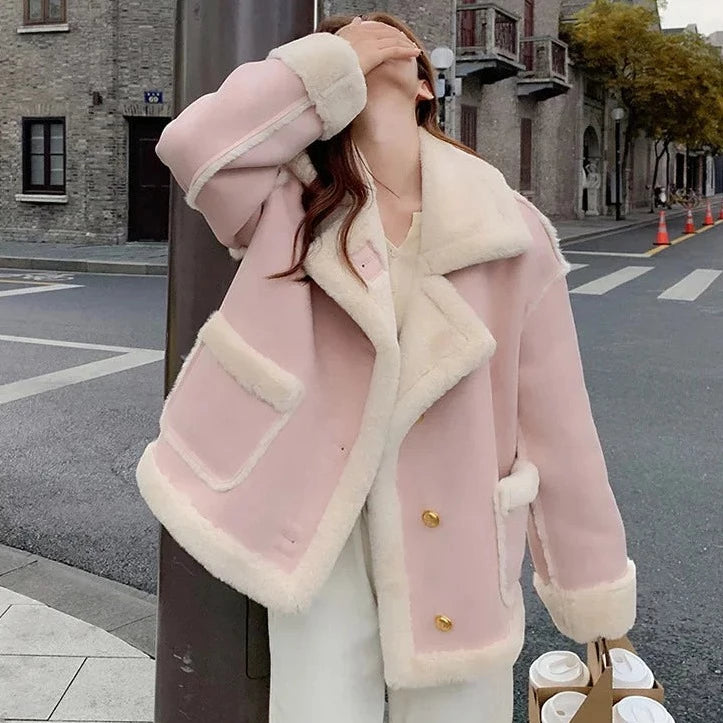 Pink Sherpa Cashmere Jacket