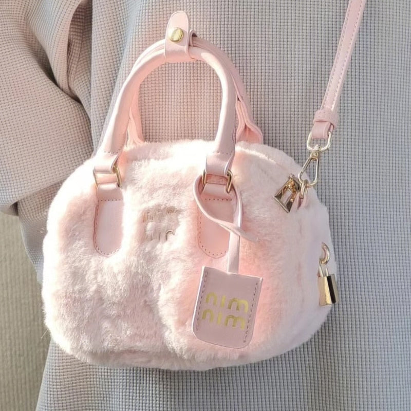 Miu Fuzzy Pink Purse