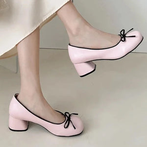 Mary Janes Bowtie Platform Shoes