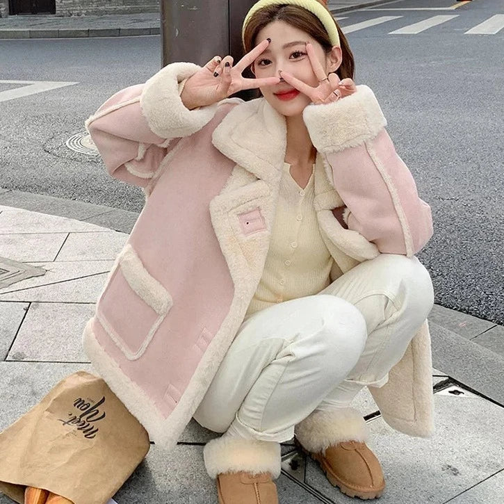 Pink Sherpa Cashmere Jacket