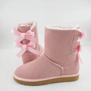 Double Bow Snow Fur Boots Uggz