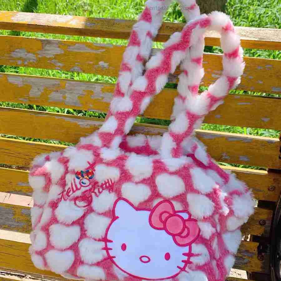 Hello Kitty Pink Fluffy Bag