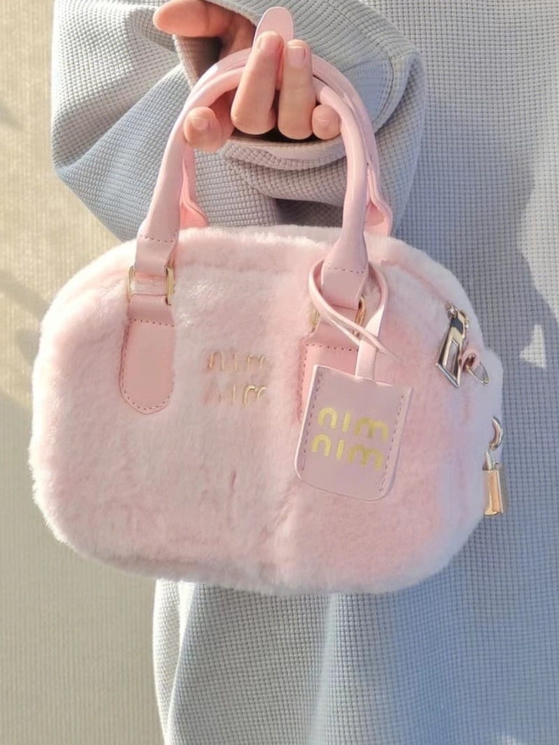 Miu Fuzzy Pink Purse