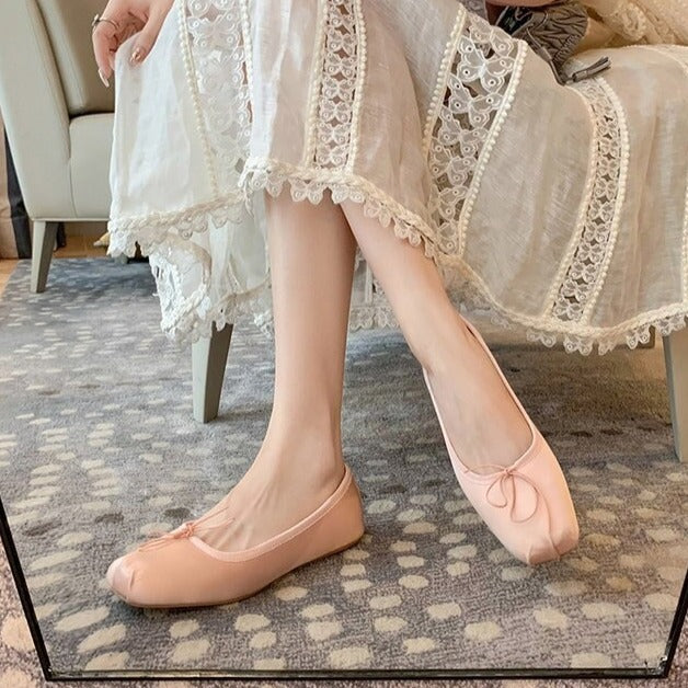 Bowtie Ballet Flat Shoes