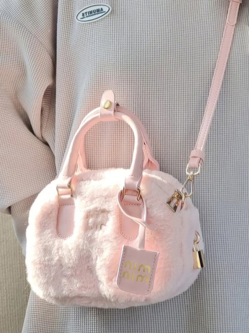 Miu Fuzzy Pink Purse