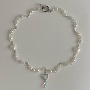 Heart Pearl Beaded Necklace