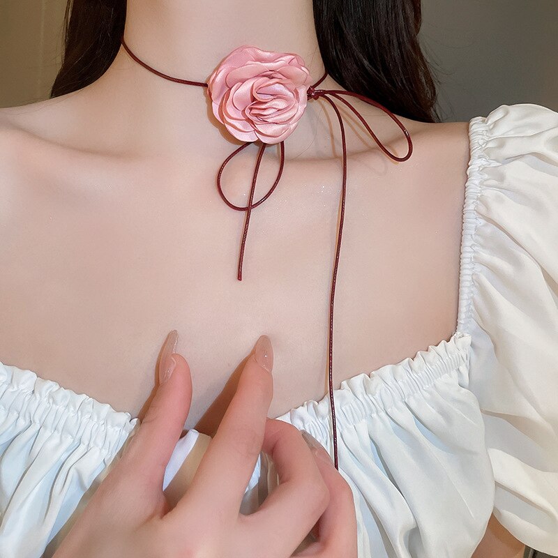 Rose Flower Choker