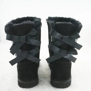 Double Bow Snow Fur Boots Uggz