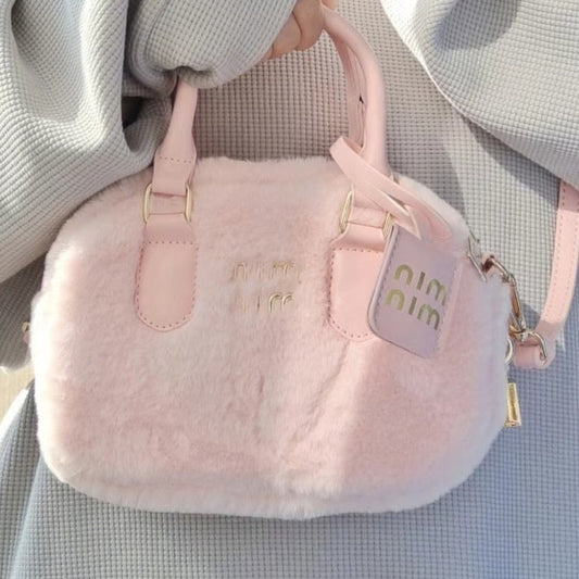 Miu Fuzzy Pink Purse